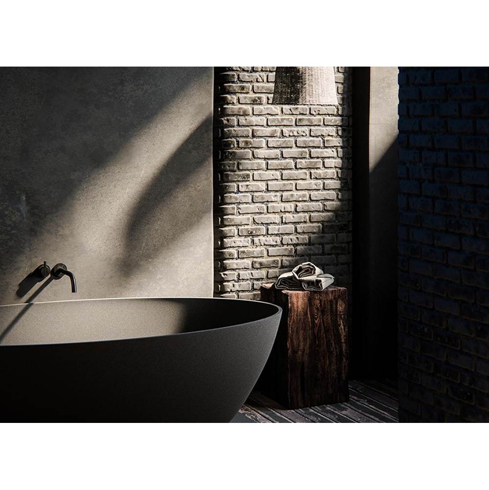 COCOON Atlantis Free-Standing Tub Casted From Solid Surface In Anthracite.