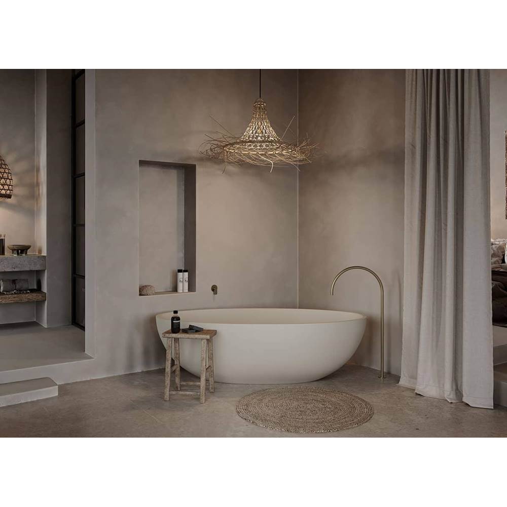 COCOON Atlantis Free-Standing Tub Casted From Solid Surface In Dust.