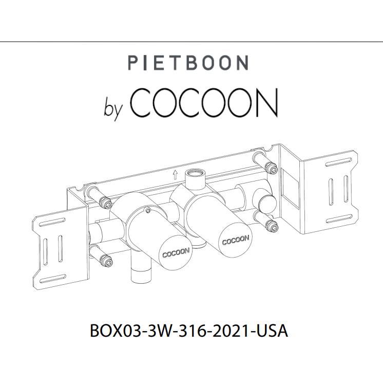 COCOON Piet Boon Thermostatic Mixer 3-Way Diverter With Water Outlet + Stop