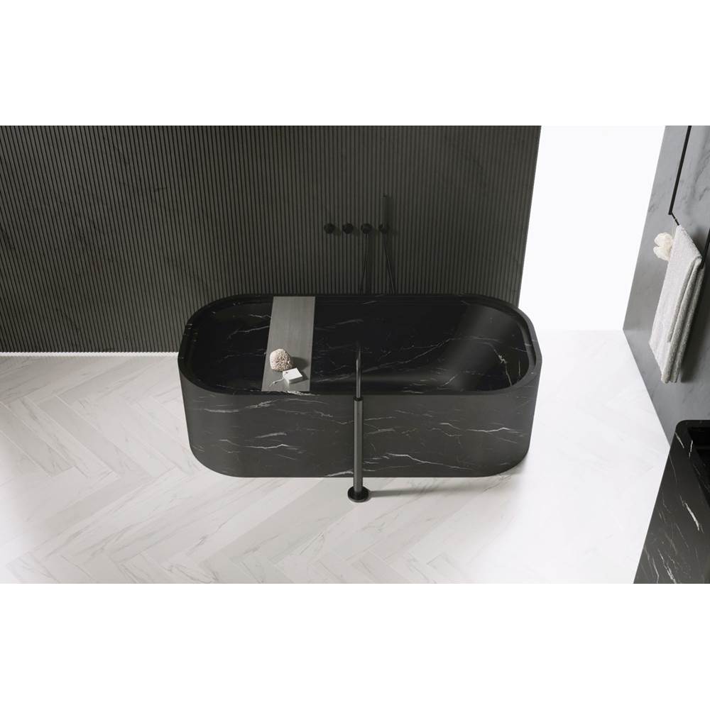 COCOON Designed By Piet Boon For Cocoon, The Pb-Bath Is Crafted From One Solid Block Of Natural Stone With Drain In Same Material