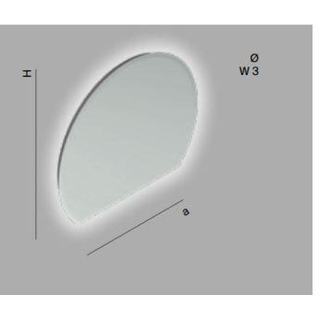 Inbani Semi circle beveled mirror with LED lighting