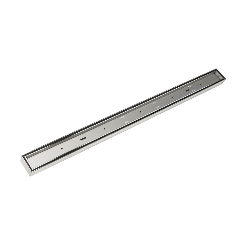 Infinity Drain 40'' FX Series Complete Kit with Tile Insert Frame in Polished Stainless
