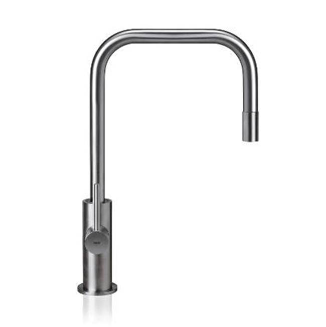 MGS Cucina Spin SQE Entertainment Faucet with Pull-down Spray Stainless Steel Matte 14-1/2'' Height 8-1/2'' Projection