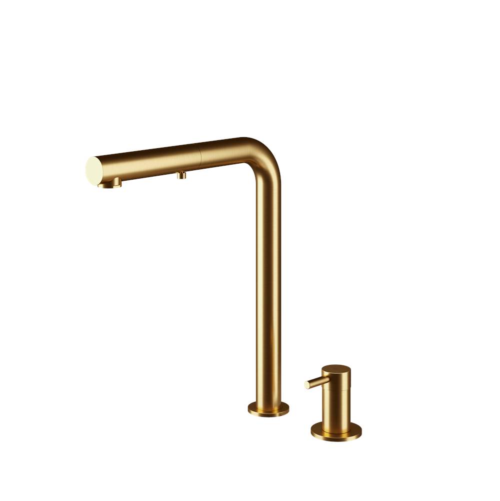 MGS Cucina Nemo HD Kitchen Faucet with Pull-out Spray Matte Gold 12-1/4'' Height 9'' Projection