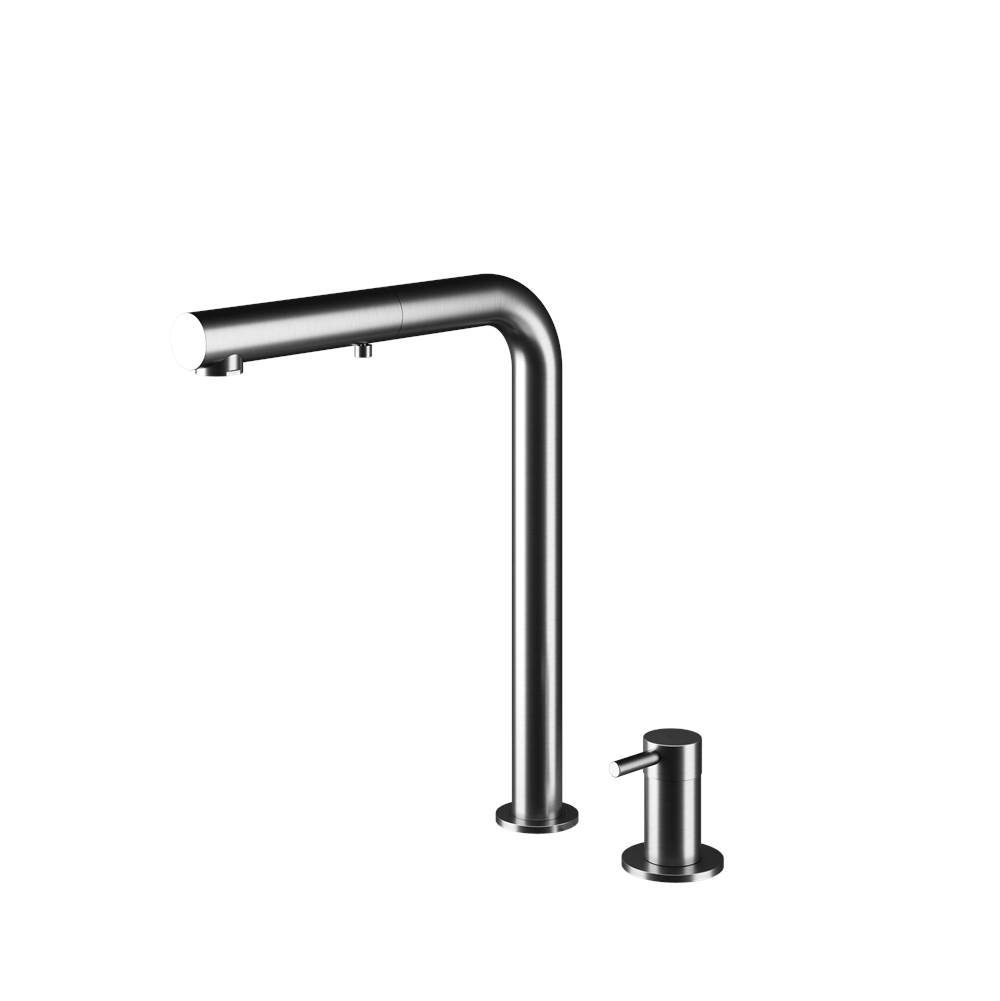 MGS Cucina Nemo HD Kitchen Faucet with Pull-out Spray Matte Titanium 12-1/4'' Height 9'' Projection