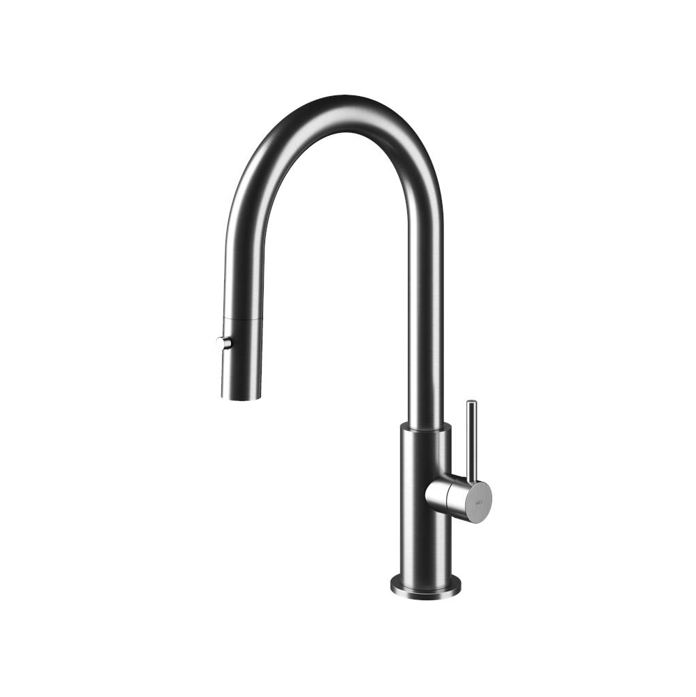 MGS Cucina Spin DB Bar Faucet with Pull-down Spray Stainless Steel Matte Titanium PVD 15-1/2'' Height 7-5/8'' Projection