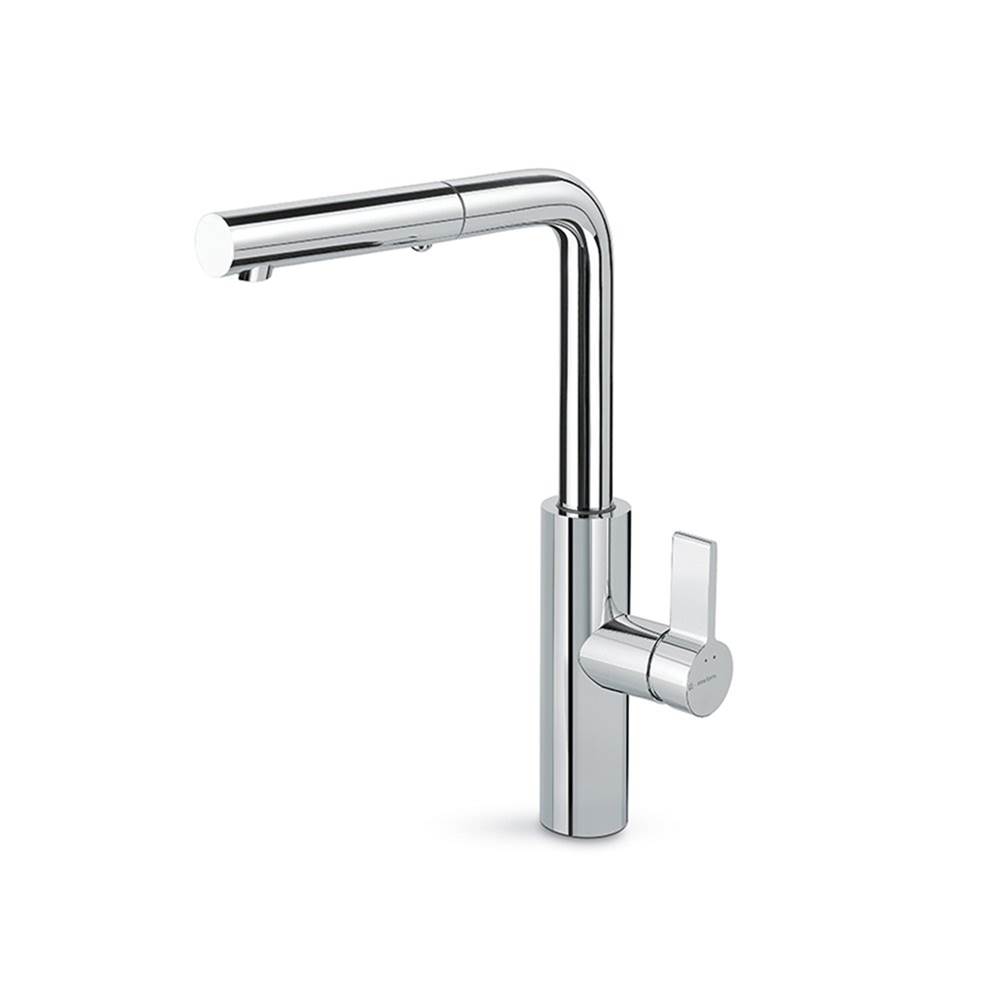 Newform Libera Kitchen Mixer With Dual Spray Pullout Hose, Brushed Nickel