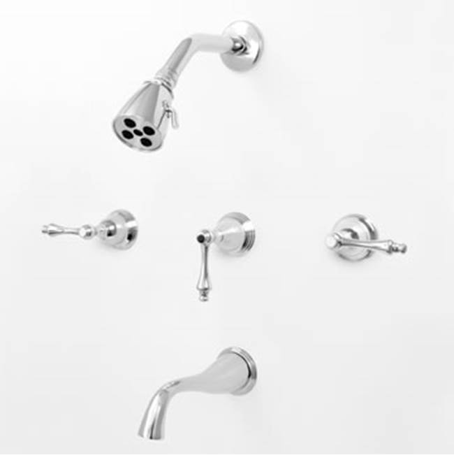 Sigma 3 Valve Tub & Shower Set TRIM (Includes HAF and Wall Tub Spout) MONTREAL POLISHED BRASS PVD .40