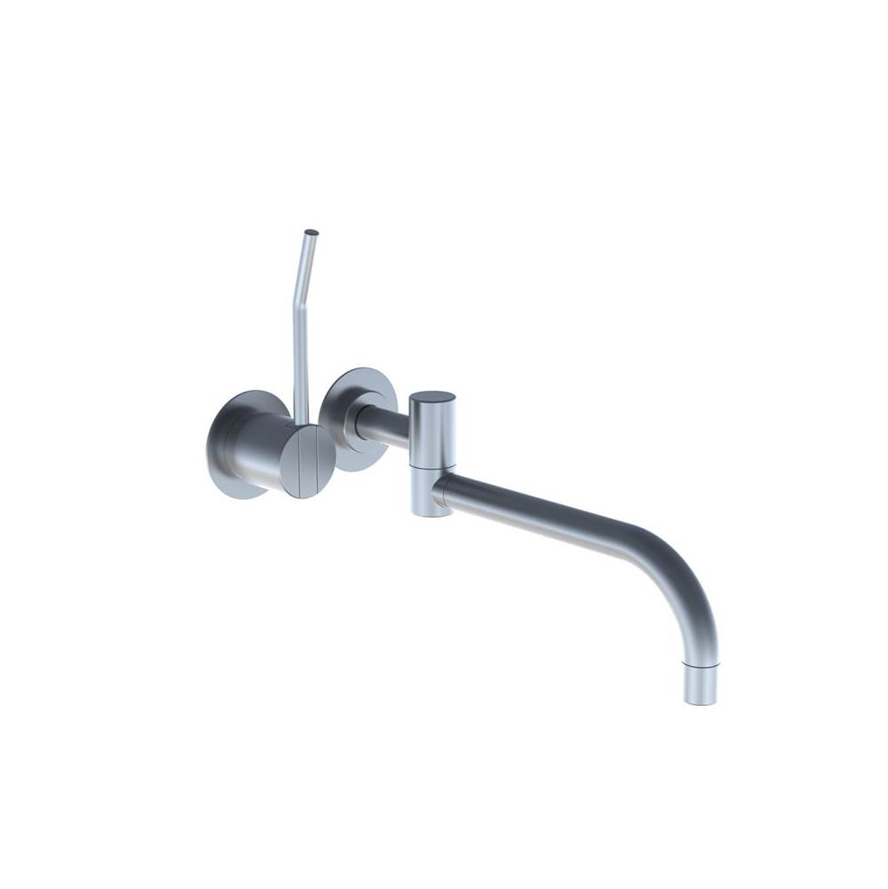 Vola 131L One-Handle Mixer, 10'' Double Swivel Spout And Rosette Trim With Long (4'') Lever