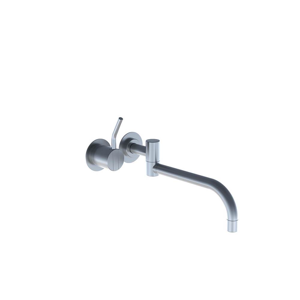 Vola 131M One-Handle Mixer, 10'' Double Swivel Spout And Rosette Trim With Medium (2'') Lever
